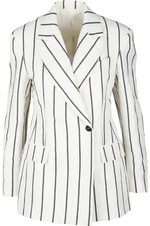 Brunello Cucinelli Dames, Jassen, Wit, Maat: S Katoen