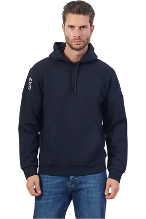Emporio Armani Heren, Sweatshirts & Hoodies, Blauw, Maat: XL Katoen