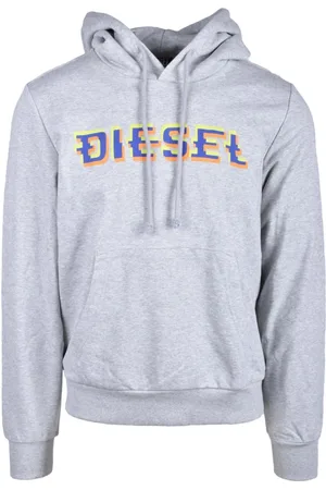 Diesel Heren, Sweatshirts & Hoodies, Grijs, Maat: XL Katoen