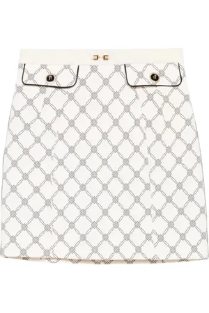 Elisabetta Franchi Dames, Rokken, Wit, Maat: L Poliester