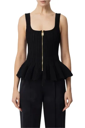 Elisabetta Franchi Dames, Tops, Zwart, Maat: L