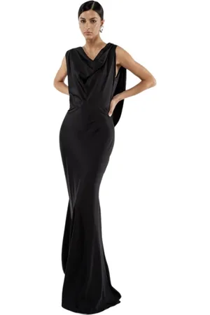 ACTUALEE Dames, Jurken, Zwart, Maat: XL Poliester