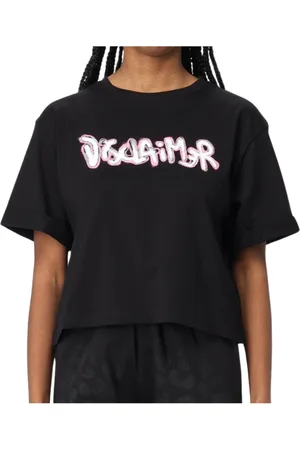 DISCLAIMER Dames, Tops, Zwart, Maat: L Jersey