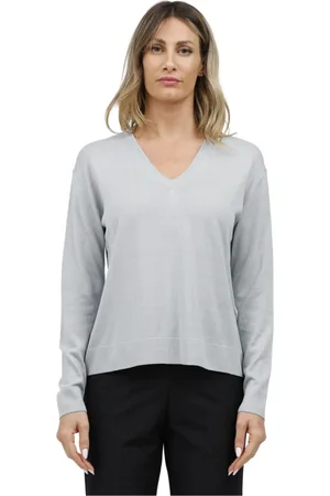 Max Mara Dames, Truien, Blauw, Maat: XS Katoen