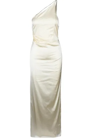 Patrizia Pepe Dames, Jurken, Wit, Maat: XS Satijn