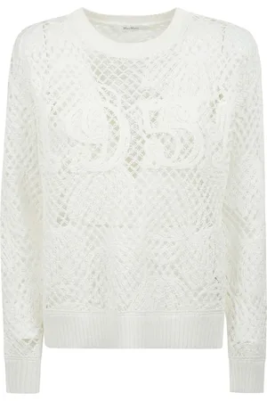 Max Mara Dames, Truien, Wit, Maat: S Katoen
