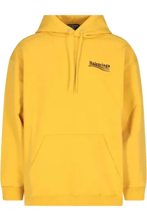 Balenciaga Heren, Sweatshirts & Hoodies, Geel, Maat: S Katoen