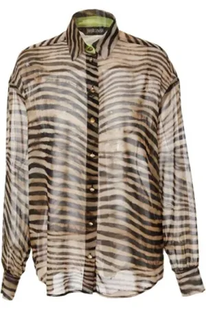 Roberto Cavalli Dames, Blouses & Shirts, Bruin, Maat: XS