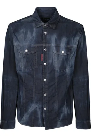 Dsquared2 Heren, Overhemden, Blauw, Maat: S Katoen