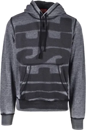 Diesel Heren, Sweatshirts & Hoodies, Grijs, Maat: L Katoen