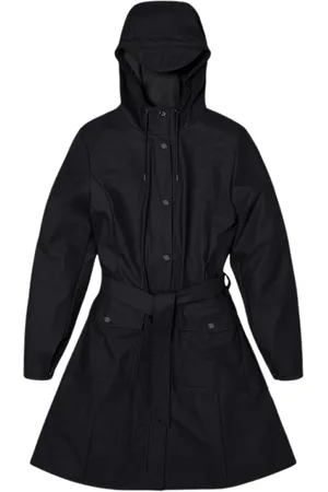 Rains Dames, Mantels, Zwart, Maat: Xs/S