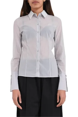 Patrizia Pepe Dames, Blouses & Shirts, Grijs, Maat: XS Polyamide