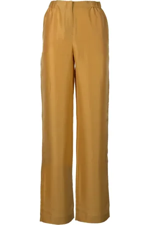 Alberta Ferretti Dames, Broeken, Geel, Maat: 2XS