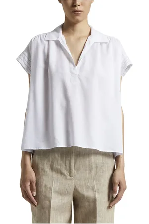 PESERICO SIGN Dames, Blouses & Shirts, Wit, Maat: M Katoen