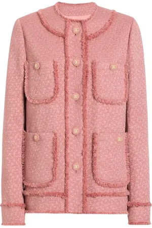Dolce & Gabbana Dames, Jassen, Roze, Maat: XS Tweed