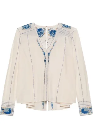 BODE Dames, Blouses & Shirts, Wit, Maat: XL Katoen
