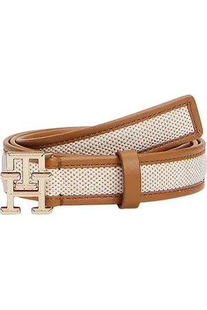 Tommy Hilfiger Dames, Accessoires, Bruin, Maat: 80 CM Leer