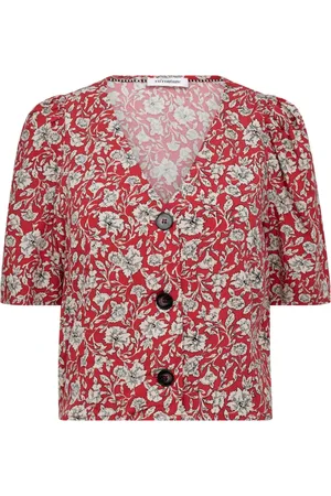 Co`Couture Dames, Blouses & Shirts, Rood, Maat: S Viscose