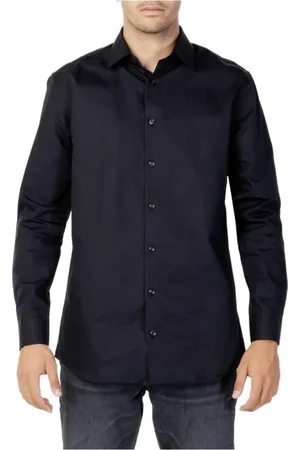 SELECTED Heren, Overhemden, Zwart, Maat: XL Katoen