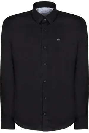 Calvin Klein Heren, Overhemden, Zwart, Maat: XS Katoen