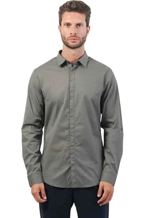 Armani Exchange Heren, Overhemden, Blauw, Maat: 2XL Katoen