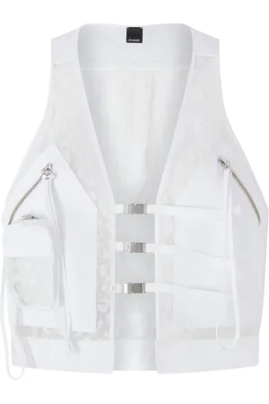 Pinko Dames, Jassen, Wit, Maat: XS Katoen