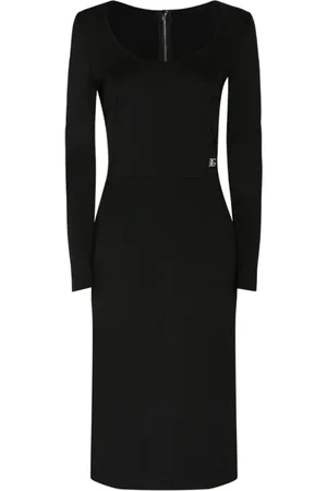 Dolce & Gabbana Dames, Jurken, Zwart, Maat: S Jersey