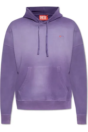 Diesel Heren, Sweatshirts & Hoodies, Paars, Maat: 2XL Katoen