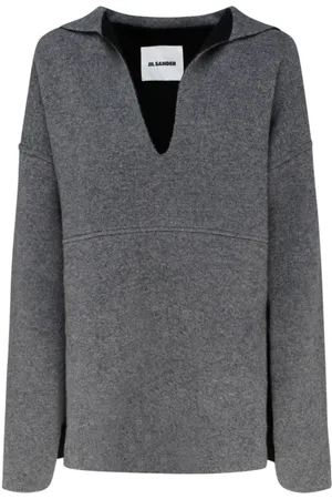 Jil Sander Dames, Truien, Grijs, Maat: XS Wol