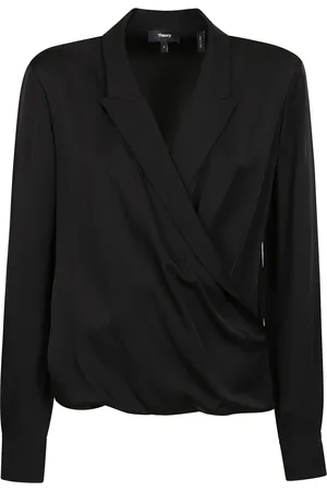 THEORY Dames, Blouses & Shirts, Zwart, Maat: M Zijde