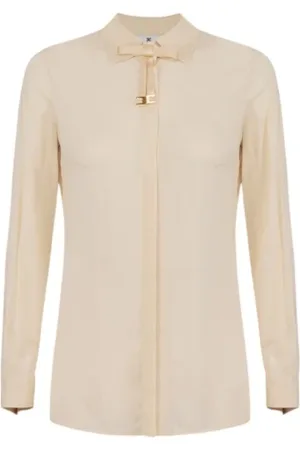 Elisabetta Franchi Dames, Blouses & Shirts, Wit, Maat: 2XL