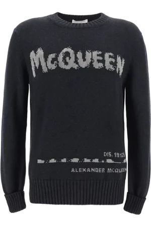 Alexander McQueen Heren, Truien, Zwart, Maat: S Katoen