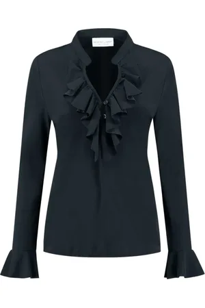 Helena hart Dames, Blouses & Shirts, Blauw, Maat: XS Polyamide