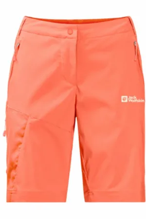 Jack Wolfskin Dames, Korte broeken, Oranje, Maat: S Wol