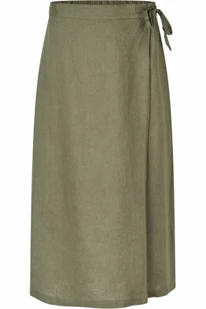 Masai Dames, Rokken, Groen, Maat: XL Linnen