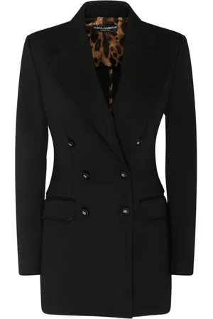 Dolce & Gabbana Dames, Jassen, Zwart, Maat: XS Leer