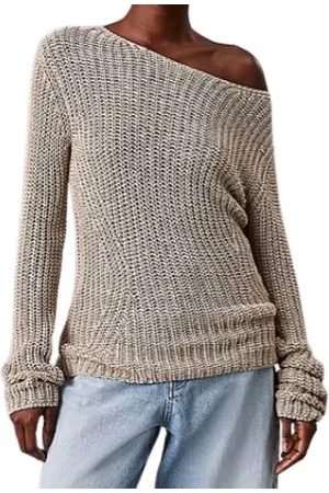 Calvin Klein Dames, Truien, Grijs, Maat: M Zijde