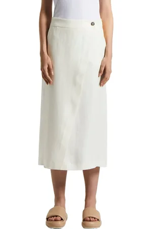 PESERICO SIGN Dames, Rokken, Wit, Maat: XL Linnen