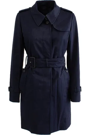 Aquascutum Dames, Mantels, Blauw, Maat: 3XL Katoen