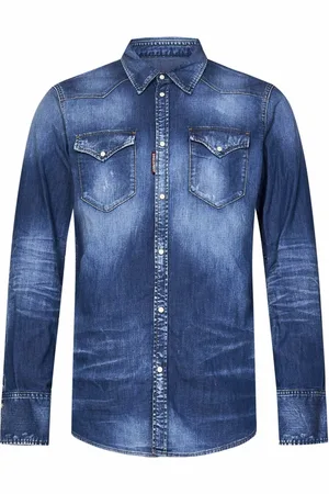 Dsquared2 Heren, Overhemden, Blauw, Maat: M Denim