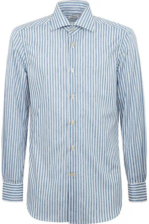 Kiton Heren, Overhemden, Blauw, Maat: 2XL Katoen