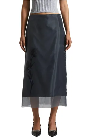 PESERICO SIGN Dames, Rokken, Blauw, Maat: XL Katoen