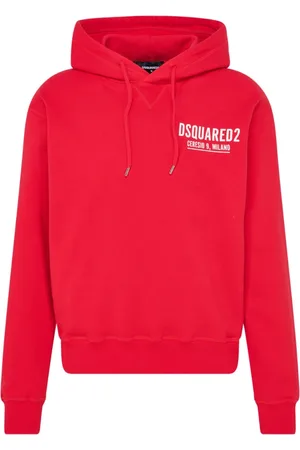 Dsquared2 Heren, Sweatshirts & Hoodies, Rood, Maat: XL Katoen
