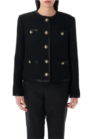 Dolce & Gabbana Dames, Jassen, Zwart, Maat: M Tweed