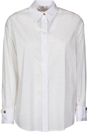 Elisabetta Franchi Dames, Blouses & Shirts, Wit, Maat: M