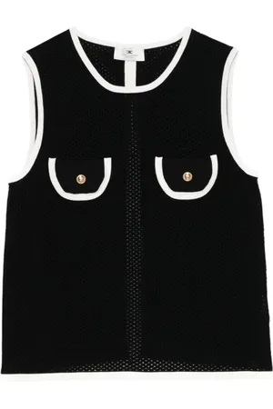 Elisabetta Franchi Dames, Tops, Zwart, Maat: L Viscose