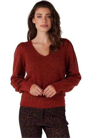 Jansen Amsterdam Dames, Truien, Rood, Maat: XL Acryl