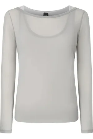 Pinko Dames, Tops, Grijs, Maat: L Katoen