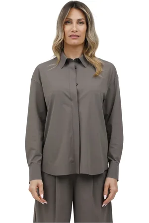 Max Mara Dames, Blouses & Shirts, Bruin, Maat: M Zijde