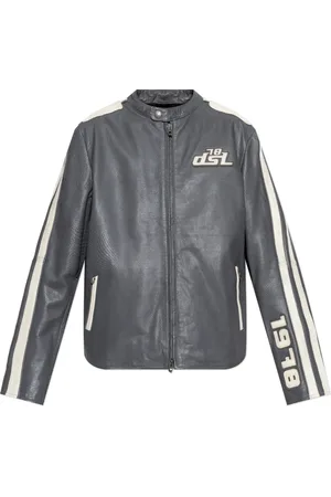 Diesel Heren, Jassen, Grijs, Maat: 2XL Leer
